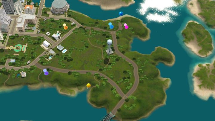 Map of rare collectibles near the Roaring Heights water tower