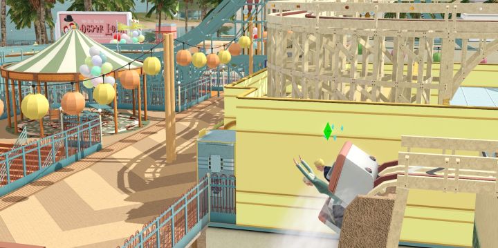 The Sims 3 Roaring Heights World: A Rollercoaster Drop